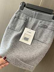 Chanel 24 metal button grey skirt - 4