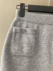 Chanel 24 metal button grey skirt - 2