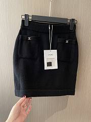 Chanel 24 metal button black skirt - 6