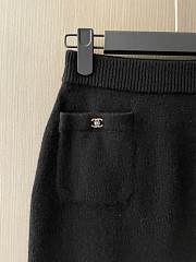 Chanel 24 metal button black skirt - 5