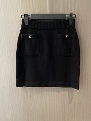 Chanel 24 metal button black skirt - 4