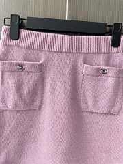 Chanel 24 metal button pink skirt - 5