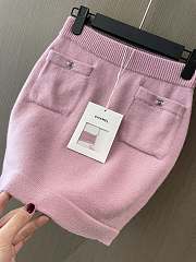 Chanel 24 metal button pink skirt - 4