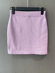 Chanel 24 metal button pink skirt - 3