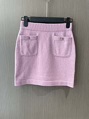 Chanel 24 metal button pink skirt - 1