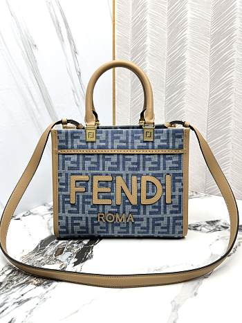 Fendi Sunshine FF Jacquard Small Top Handle Bag