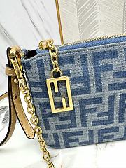 Fendi Baguette FF Jacquard Chained Denim Pouch - 6