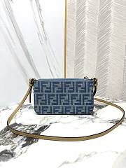 Fendi Baguette FF Jacquard Chained Denim Pouch - 4