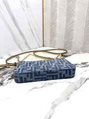 Fendi Baguette FF Jacquard Chained Denim Pouch - 5