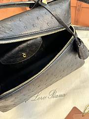 Loro Piana Extra bag 27 Ostrich in black color - 4