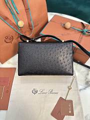 Loro Piana Extra bag 27 Ostrich in black color - 2