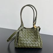 Bottega Veneta Small Parachute Shoulder bag in supple Intrecciato leather kaki - 1