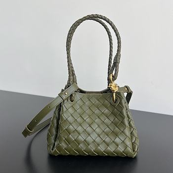 Bottega Veneta Small Parachute Shoulder bag in supple Intrecciato leather kaki