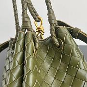 Bottega Veneta Small Parachute Shoulder bag in supple Intrecciato leather kaki - 3