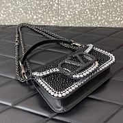 Valentino VLogo Signature small Locò crystal-embellished shoulder bag black - 2