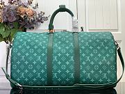 Louis Vuitton Keepall Bandoulière 50 Material Monogram Heritage Canvas Green - 6