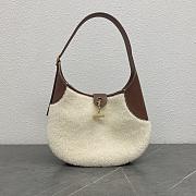 Loro Piana LP Bobbin Shoulder Bag In Wool White - 5