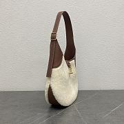 Loro Piana LP Bobbin Shoulder Bag In Wool White - 2