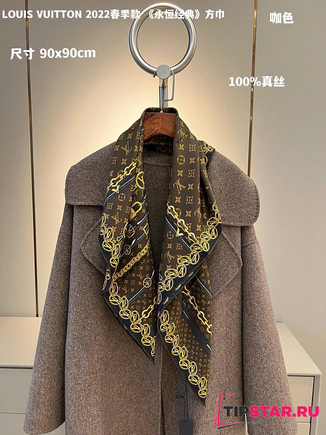 Louis Vuitton Scarf In Silk Brown - 1