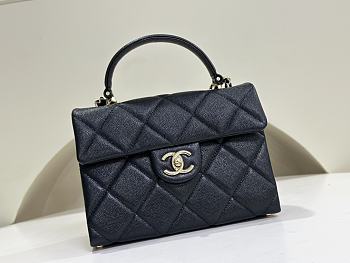 Chanel Mini Flap Bag With Top handle In Black