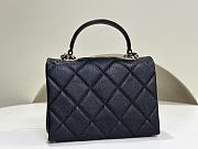 Chanel Mini Flap Bag With Top handle In Black - 6