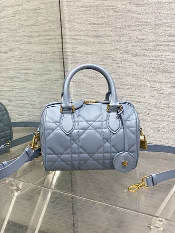 Dior Groove 20 Bag Pale Blue Macrocannage Calfskin