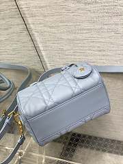 Dior Groove 20 Bag Pale Blue Macrocannage Calfskin - 2