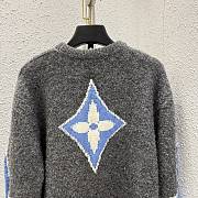 Louis Vuitton Chunky Wool Blend Pullover Gray - 5