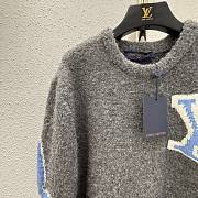 Louis Vuitton Chunky Wool Blend Pullover Gray - 4