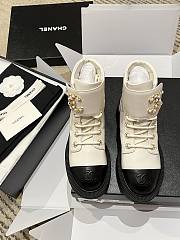 Chanel Women Boots In White Color - 5