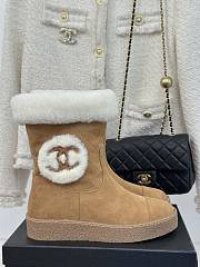 Chanel Women Boots Beige Color - 5