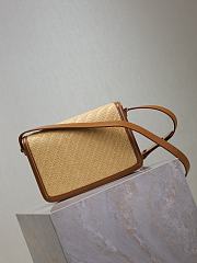 Ysl Solferino Medium Satchel in Raffia and Vegetable-tanned Leather - 6