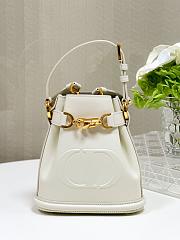 Dior Small C'est Dior Bag CD-Embossed Calfskin White - 1