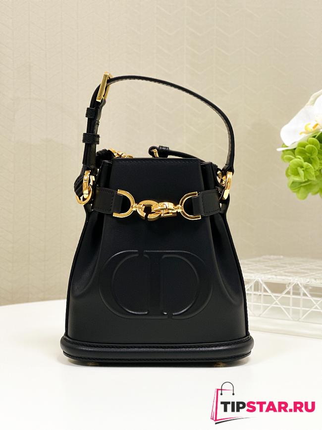 Dior Small C'est Dior Bag CD-Embossed Calfskin Black - 1