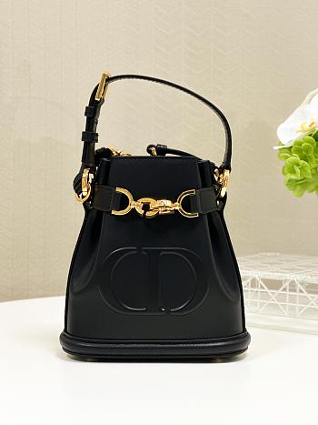 Dior Small C'est Dior Bag CD-Embossed Calfskin Black