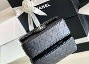 Chanel Classic Mini Flap Bag Lambskin Silver Hardware In Black - 6