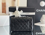 Chanel Classic Mini Flap Bag Lambskin Silver Hardware In Black - 5