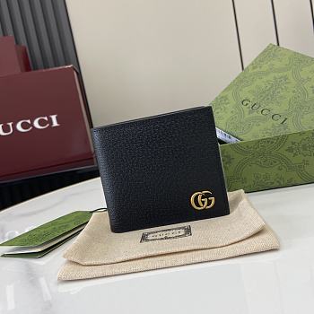 Gucci GG Marmont Wallet In Black Gold Hardware