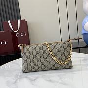 Gucci GG Signature Chain Wallet In Brown - 1