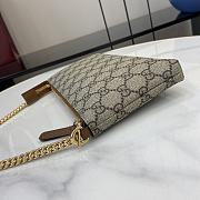 Gucci GG Signature Chain Wallet In Brown - 2