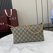 Gucci GG Signature Chain Wallet In Brown - 4