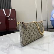 Gucci GG Signature Chain Wallet In Brown - 5