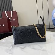 Gucci GG Signature Chain Wallet In Black - 1