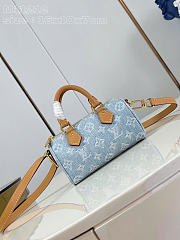 Louis Vuitton Nano Speedy Sky Blue Denim - 1