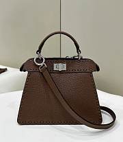 Fendi Peekaboo ISeeU Petite Cappuccino-coloured Selleria - 1