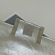 Fendi Baguette Mini Brown FF jacquard silver bag - 5