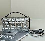 Fendi Baguette Mini Brown FF jacquard silver bag - 2