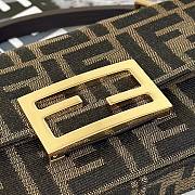 Fendi Baguette Mini Brown FF jacquard fabric bag - 2