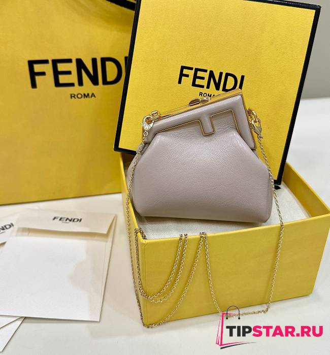 Fendi First Small Leather In Milk Tea Color - 1