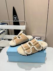 Prada Sandals Comfort Flat In Beige - 1